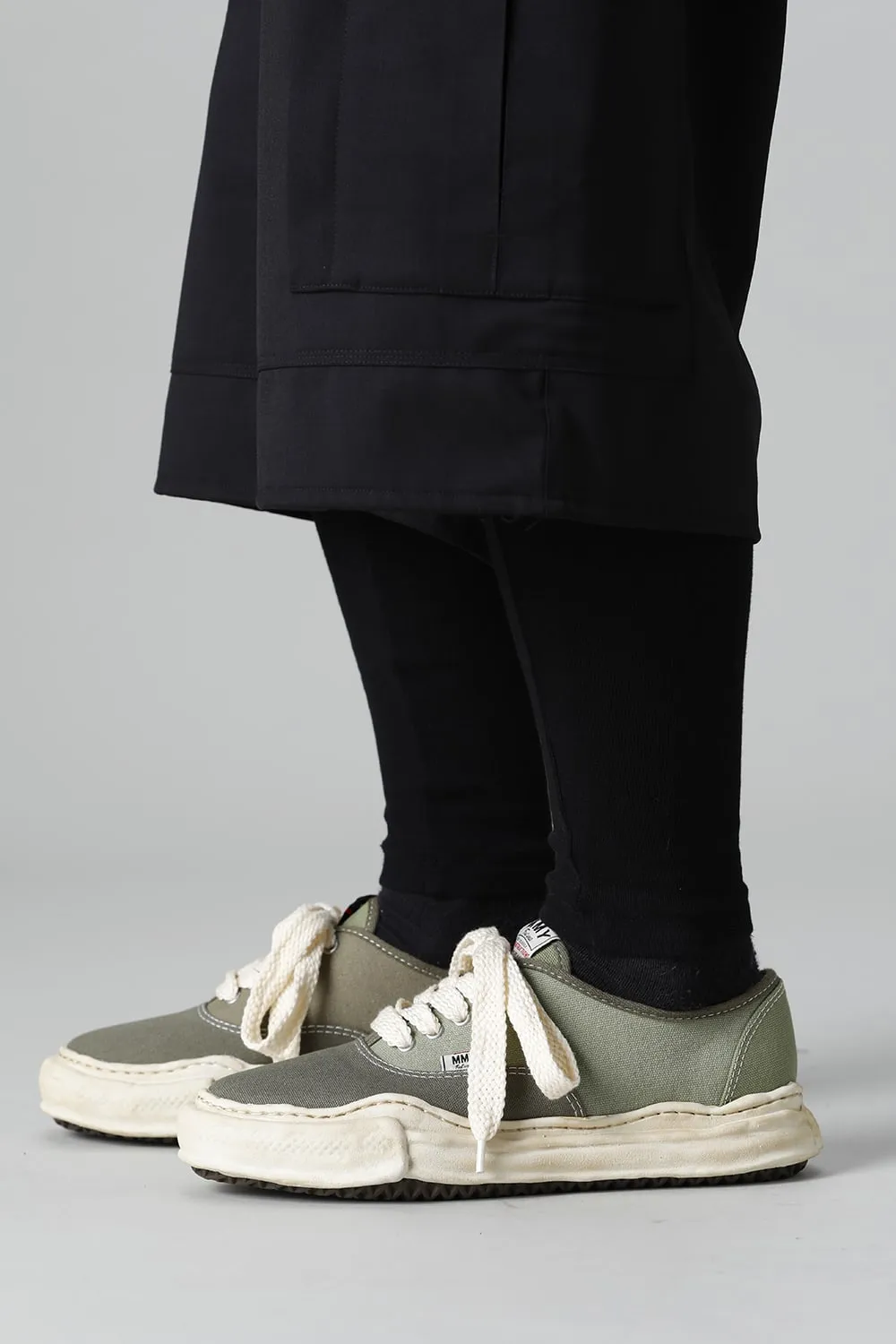 -BAKER- Over-dyed original sole canvas Low-Top sneakers Green