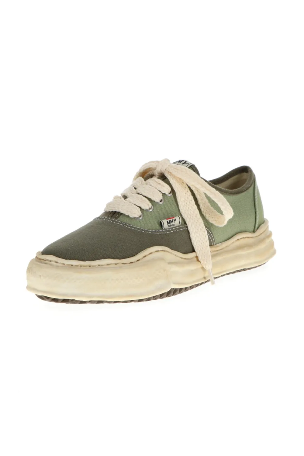 -BAKER- Over-dyed original sole canvas Low-Top sneakers Green