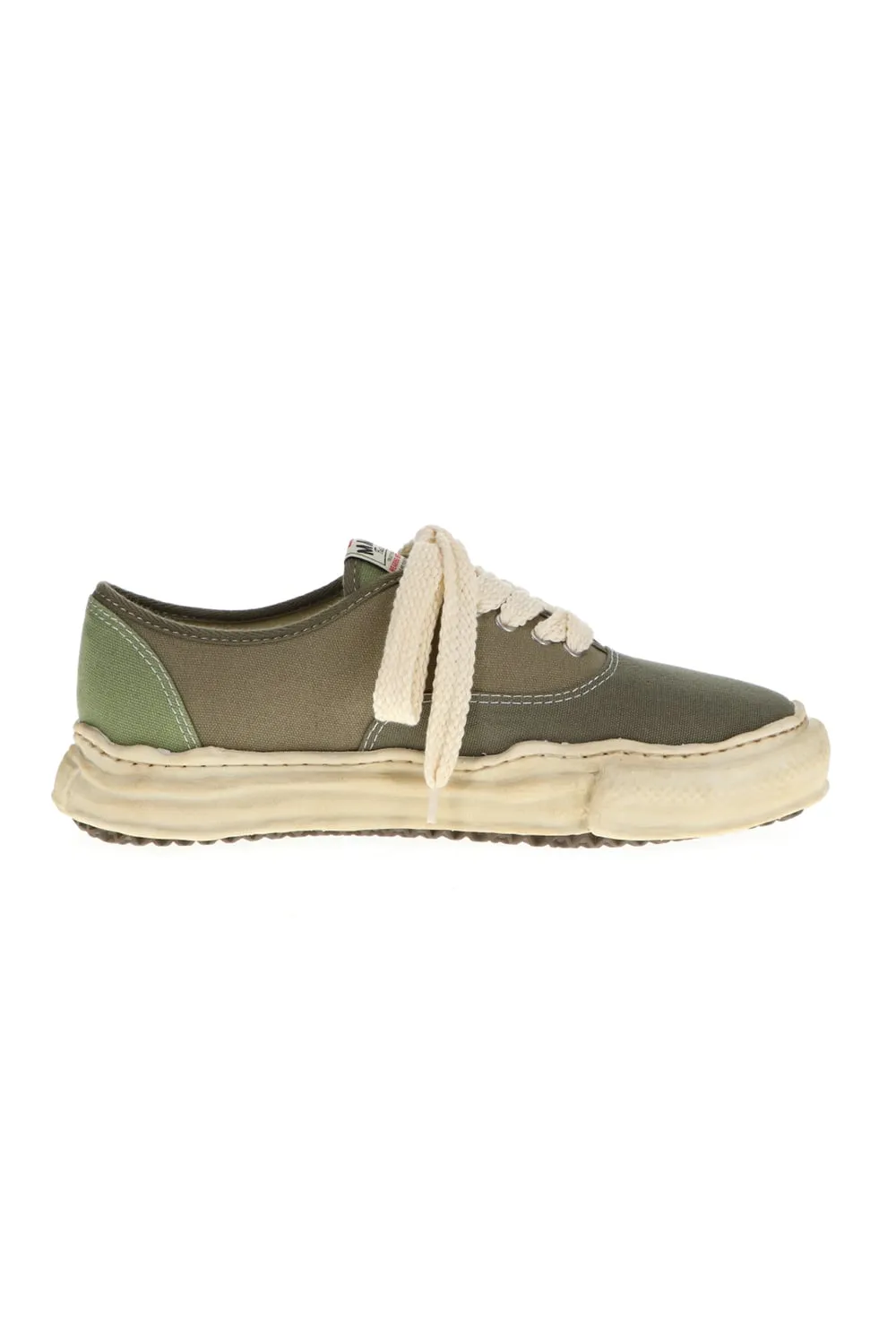 -BAKER- Over-dyed original sole canvas Low-Top sneakers Green