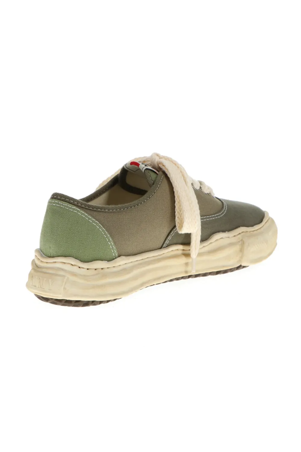 -BAKER- Over-dyed original sole canvas Low-Top sneakers Green