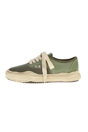-BAKER- Over-dyed original sole canvas Low-Top sneakers Green