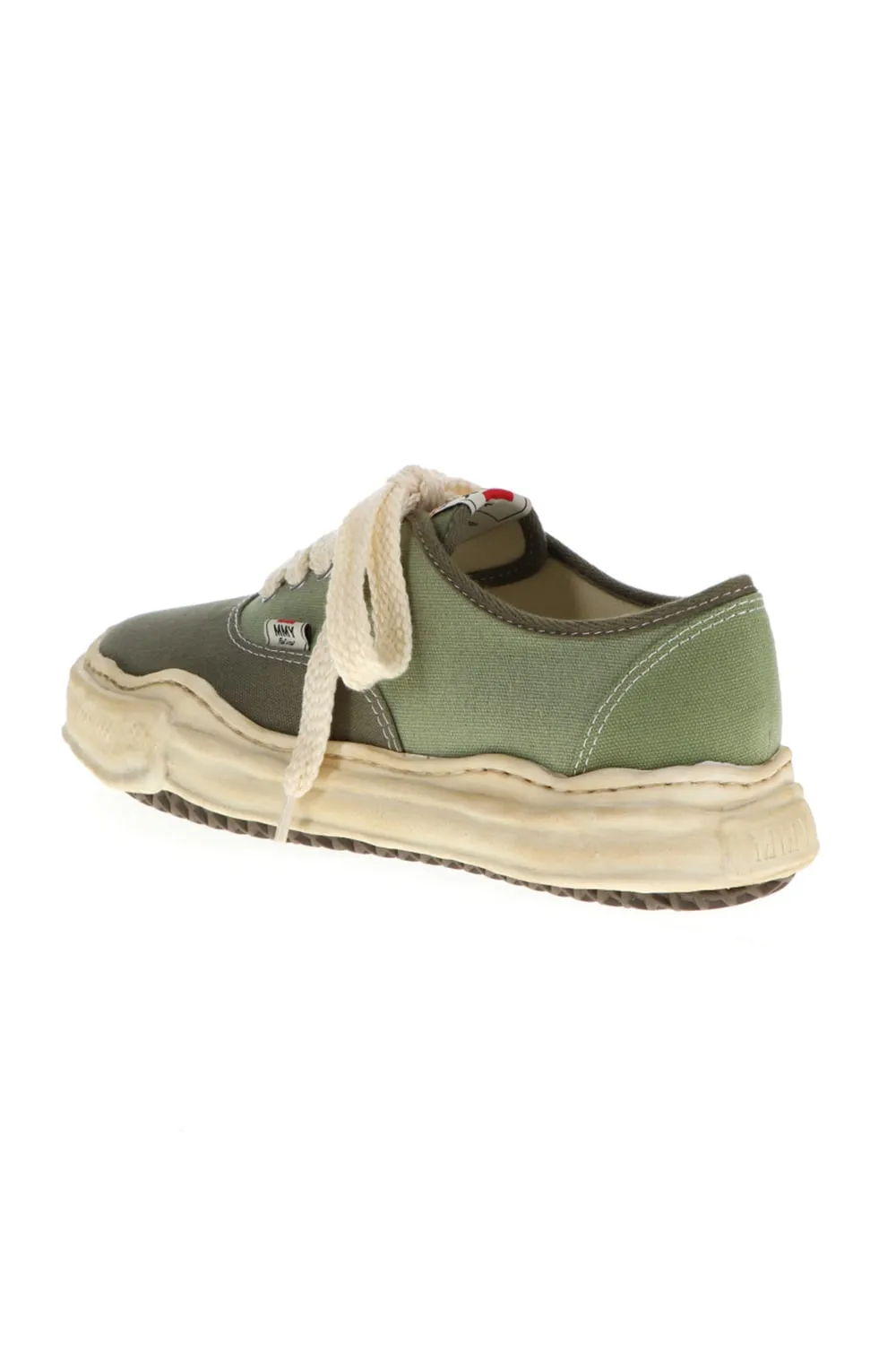 -BAKER- Over-dyed original sole canvas Low-Top sneakers Green