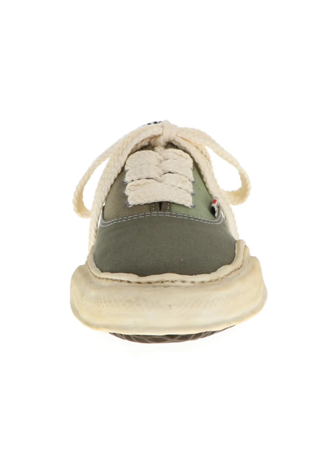 -BAKER- Over-dyed original sole canvas Low-Top sneakers Green