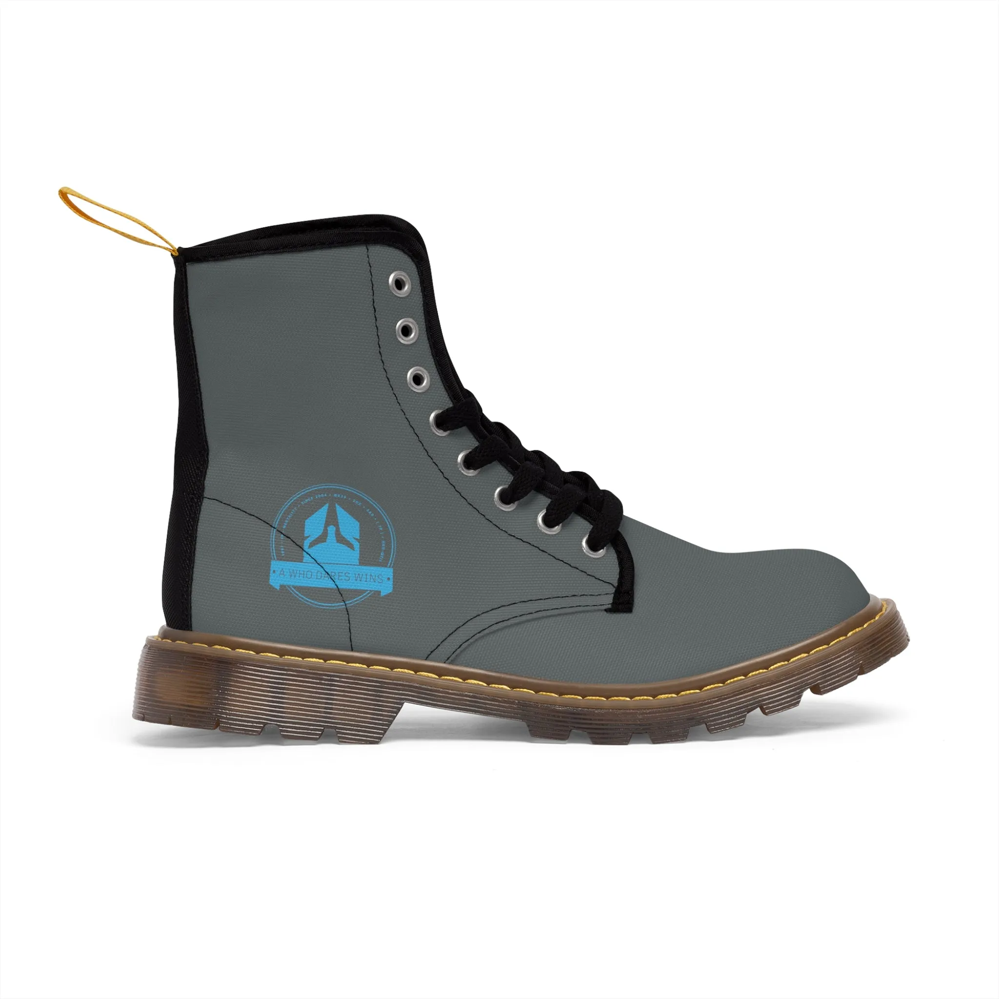 A1Who Dares Wins  Dark Grey Canvas Boots