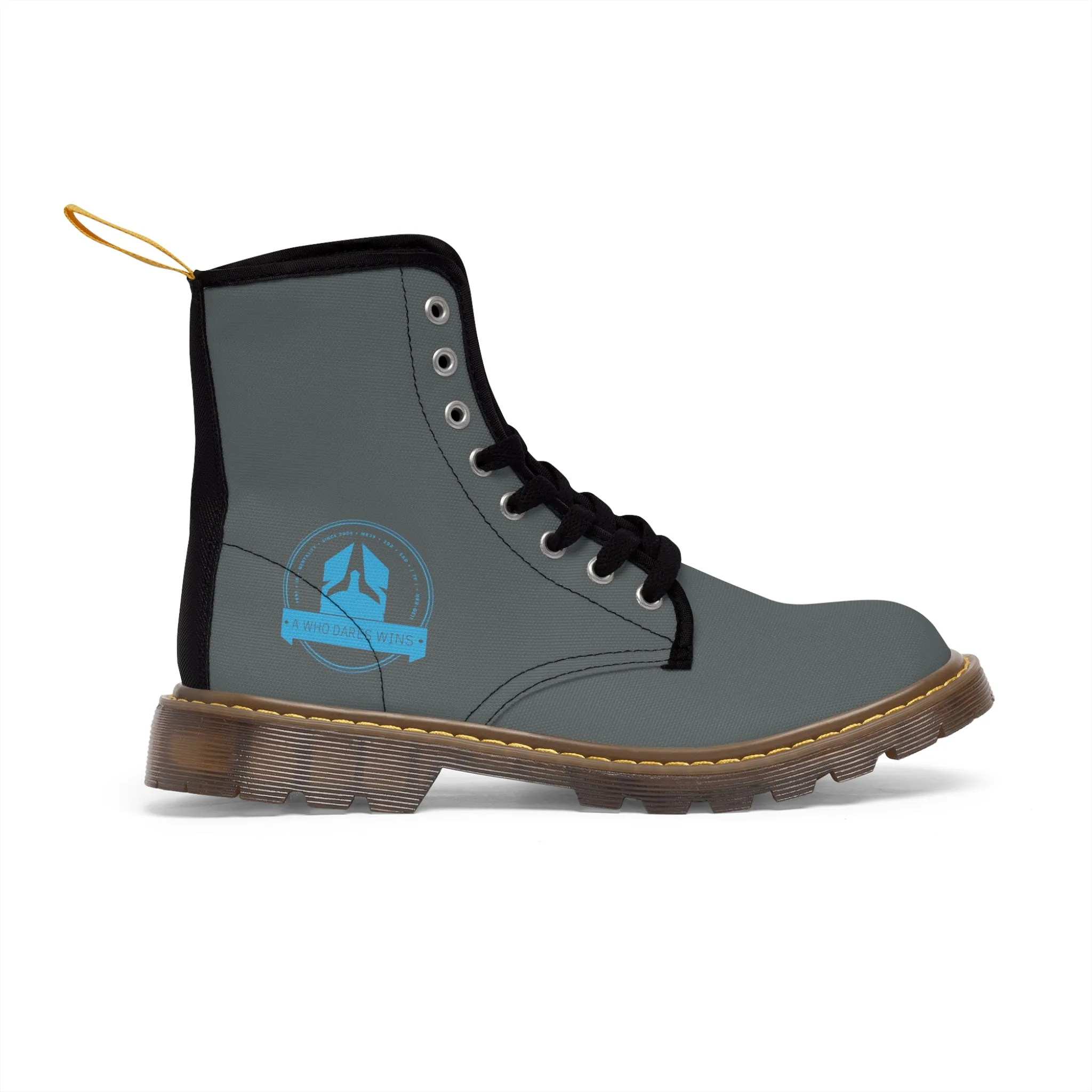 A1Who Dares Wins  Dark Grey Canvas Boots
