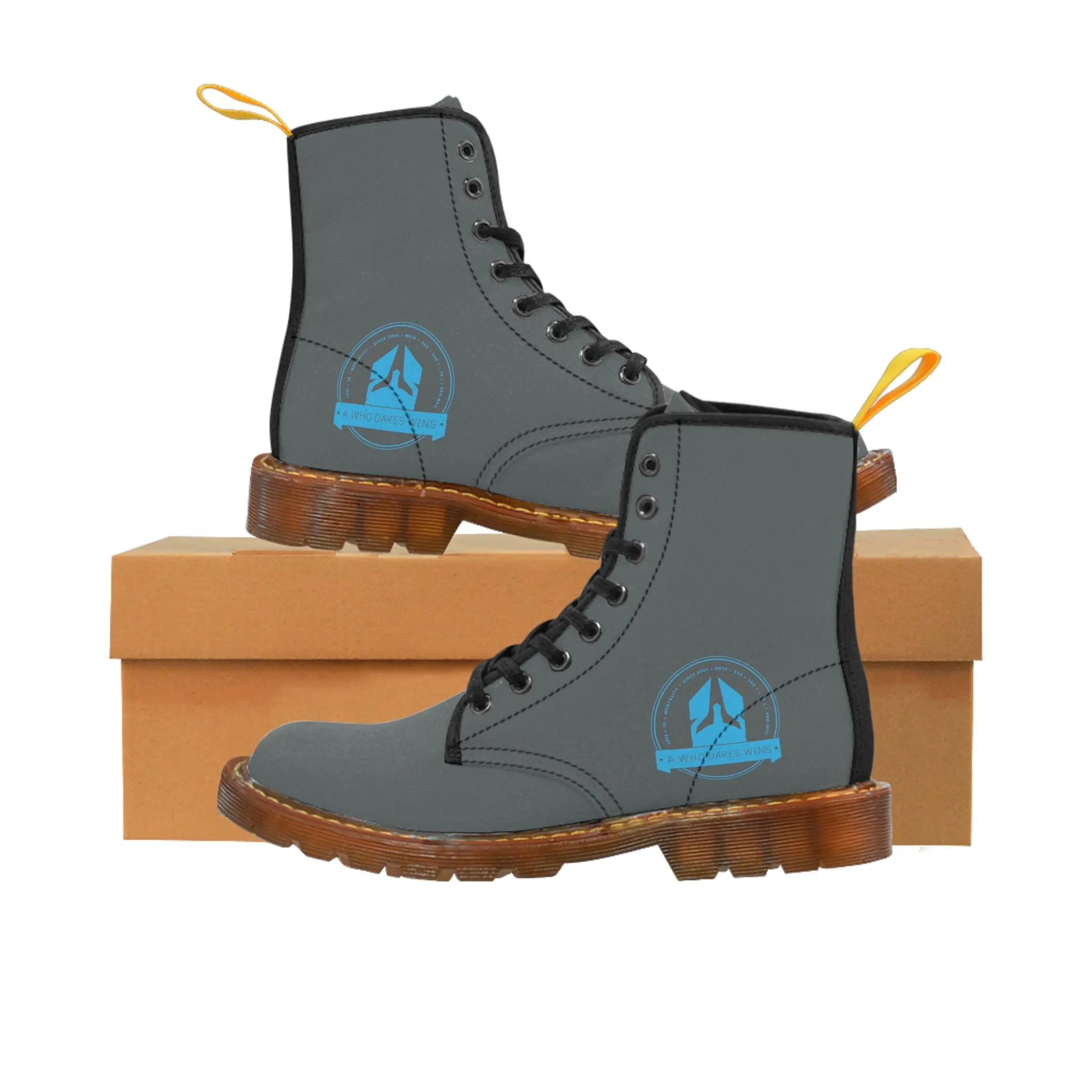 A1Who Dares Wins  Dark Grey Canvas Boots