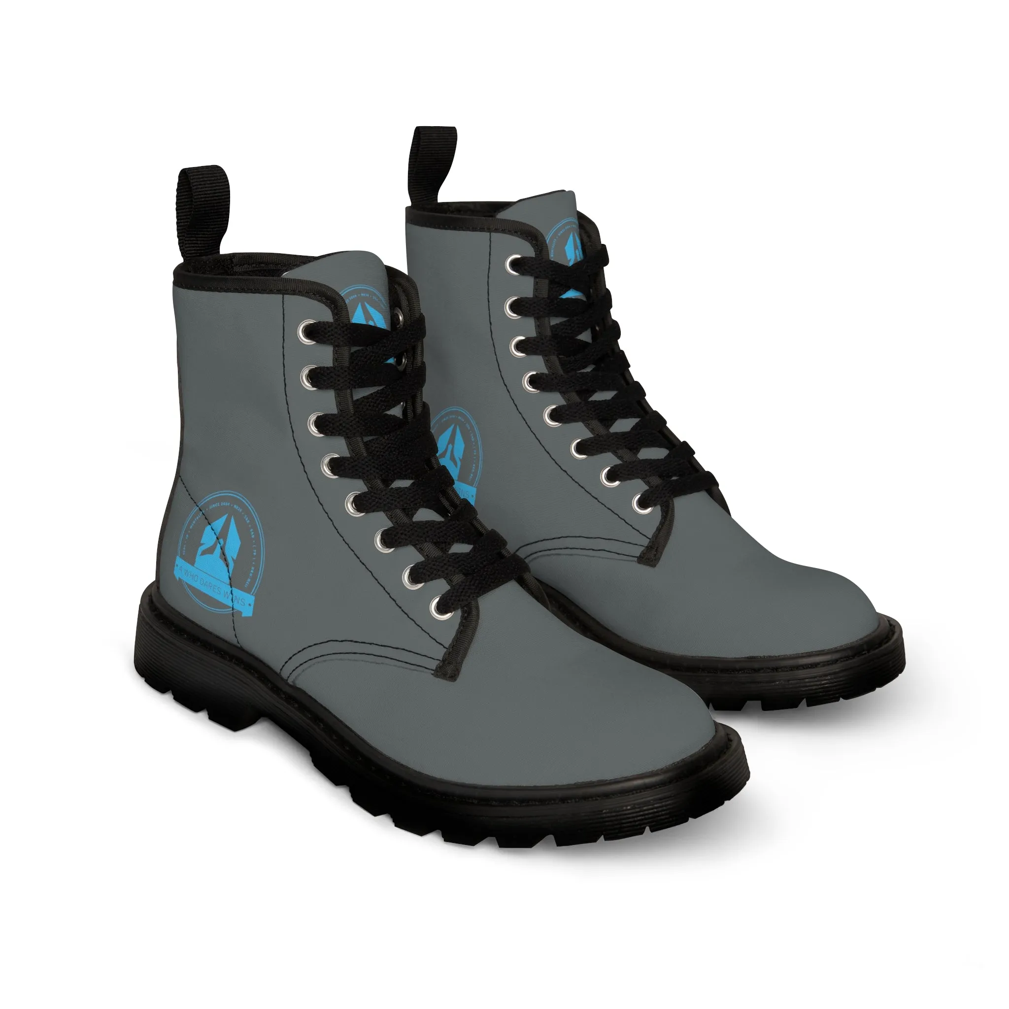A1Who Dares Wins  Dark Grey Canvas Boots