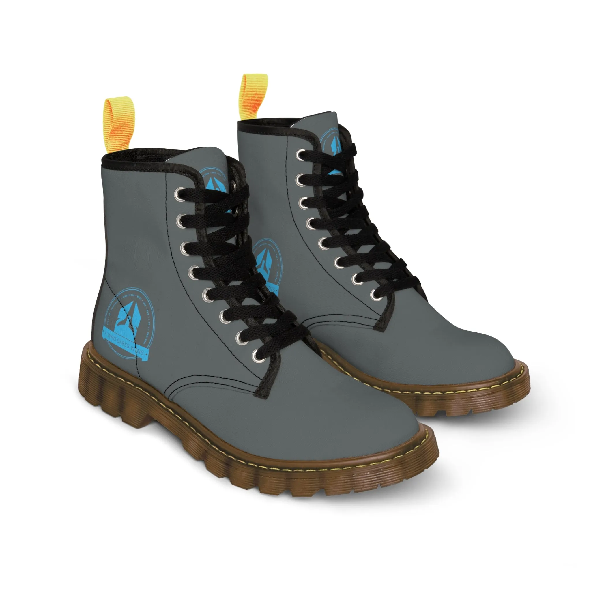 A1Who Dares Wins  Dark Grey Canvas Boots