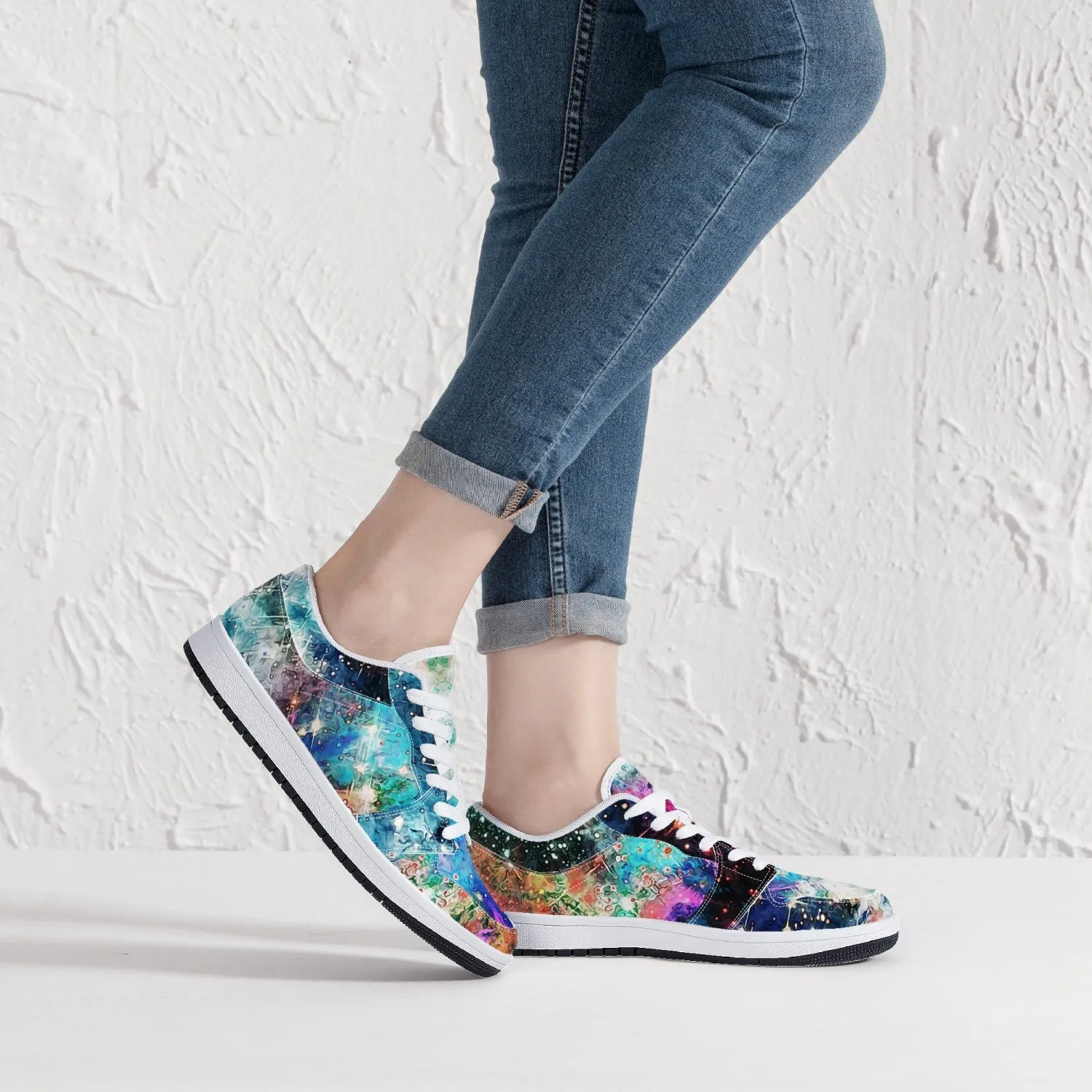 Acquiesce Apothos Psychedelic Split-Style Low-Top Sneakers