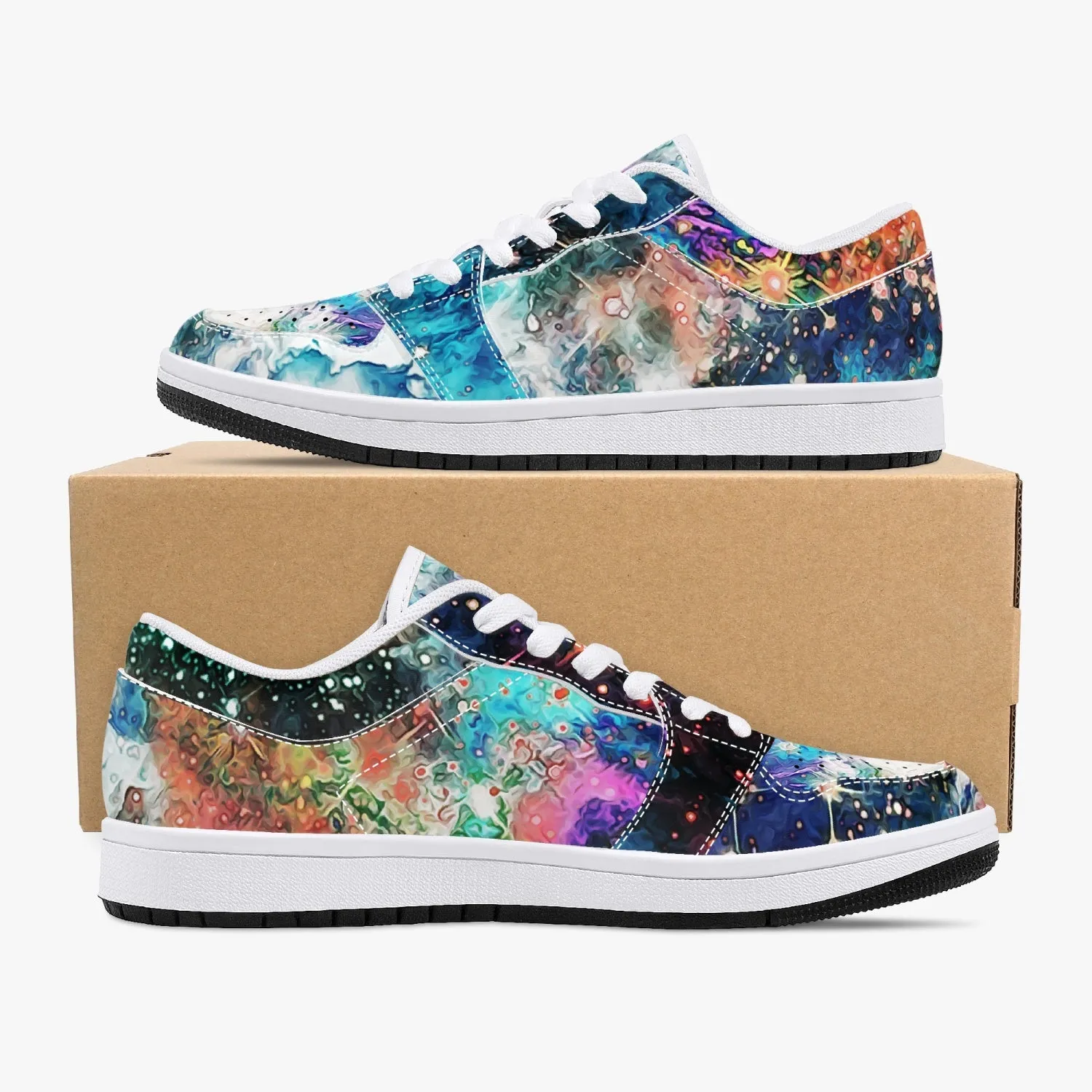 Acquiesce Apothos Psychedelic Split-Style Low-Top Sneakers