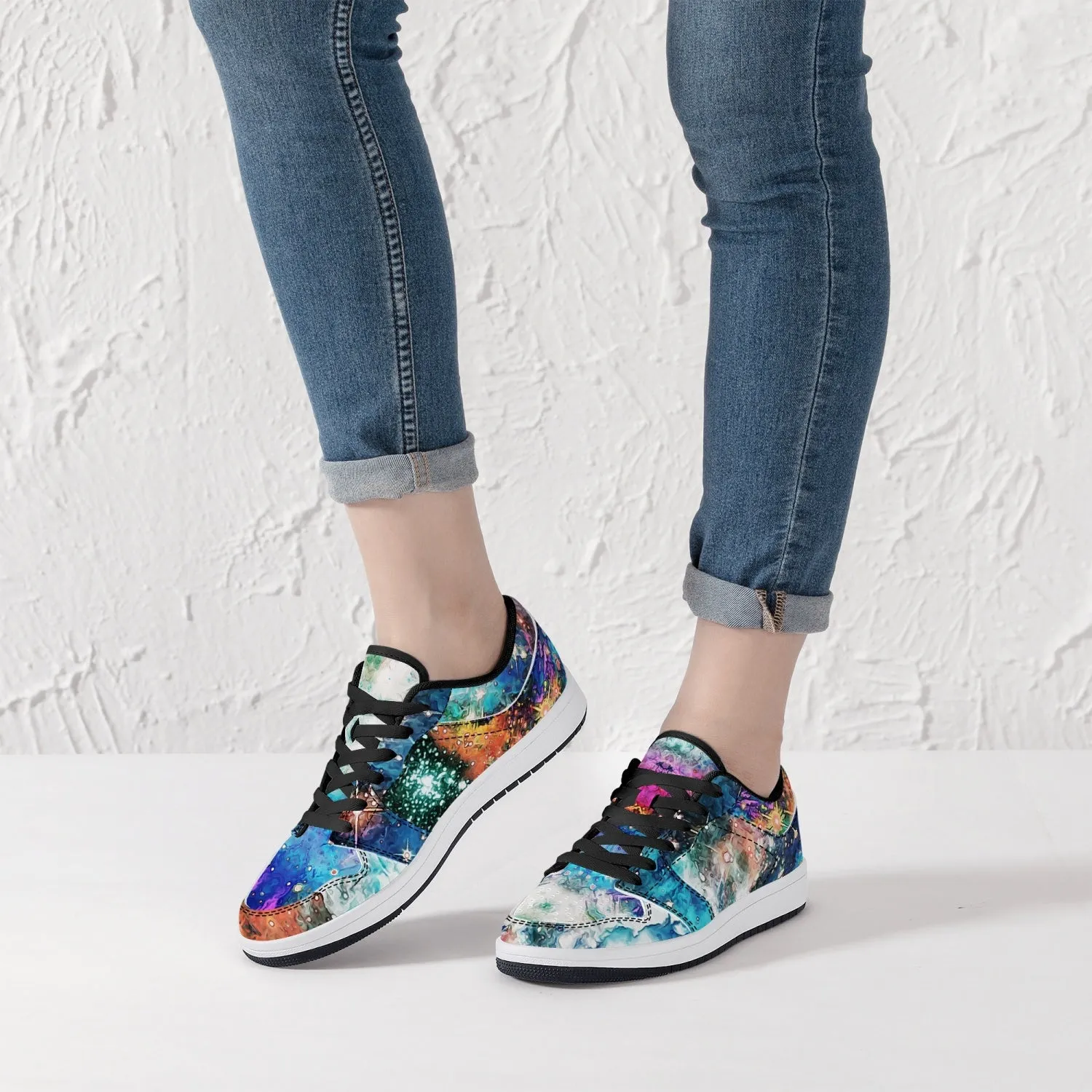 Acquiesce Apothos Psychedelic Split-Style Low-Top Sneakers