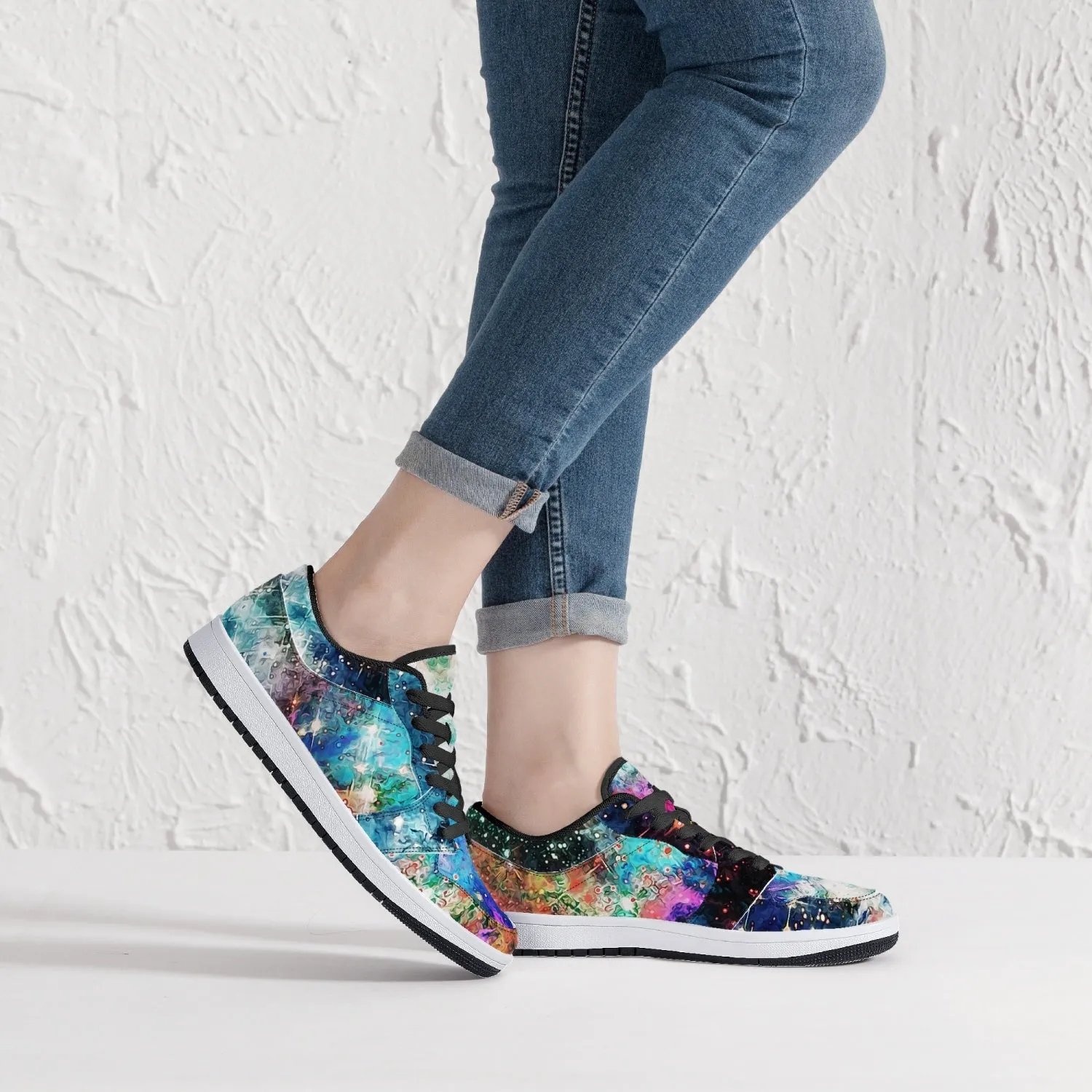 Acquiesce Apothos Psychedelic Split-Style Low-Top Sneakers