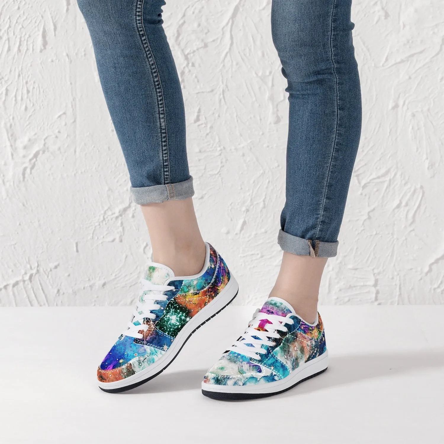 Acquiesce Apothos Psychedelic Split-Style Low-Top Sneakers
