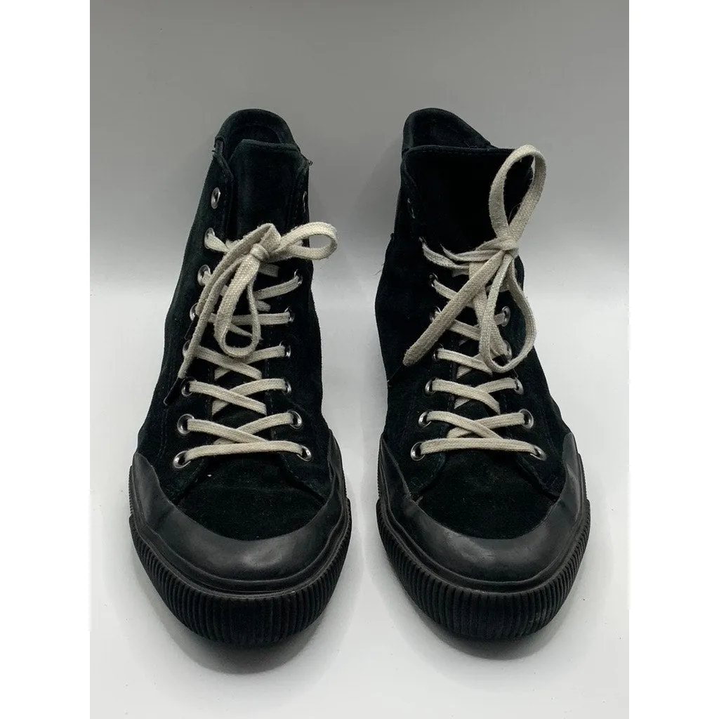 ALLSAINTS Men's Black Dumont Suede High-Top Lace-Up Sneakers SZ 41(US8)