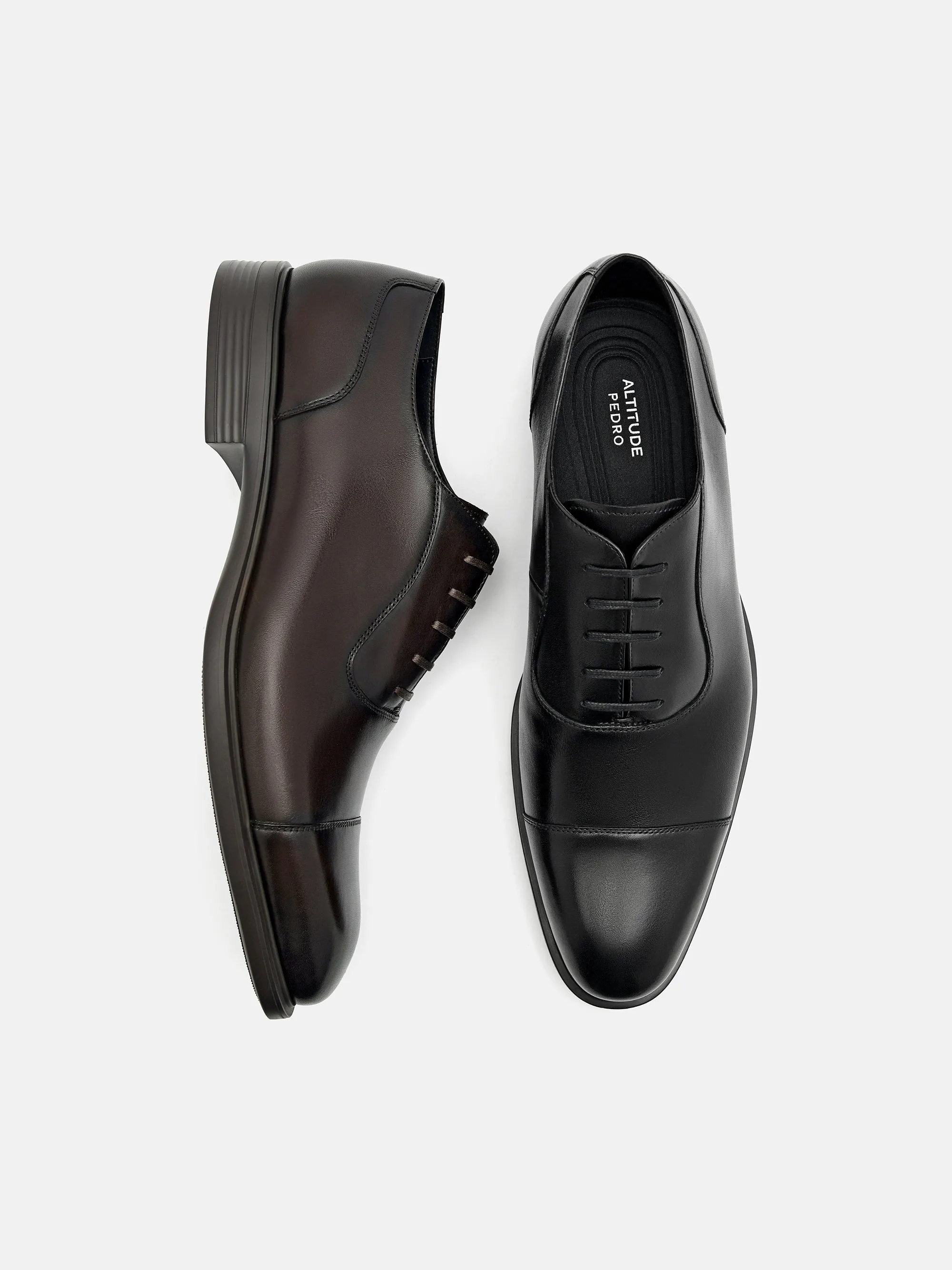Altitude Lightweight Burnished Leather Oxford Shoes
