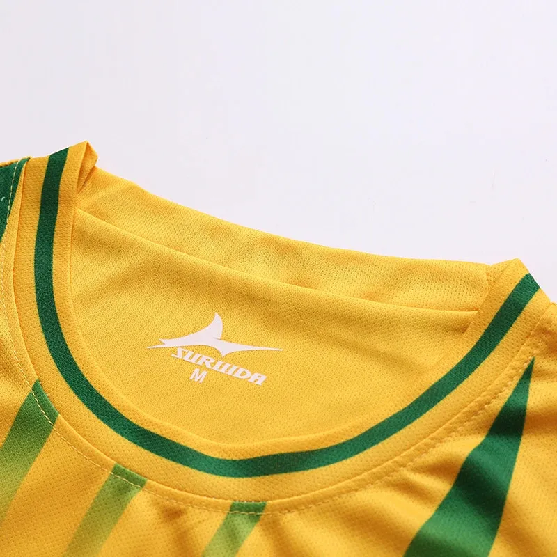 American Cup Brazil Football Jerseys 100% Polyester Nation Team Soccer Uniform Soccer Shirt