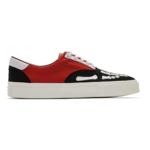 AMIRI Black and Red Skeleton Toe Sneakers