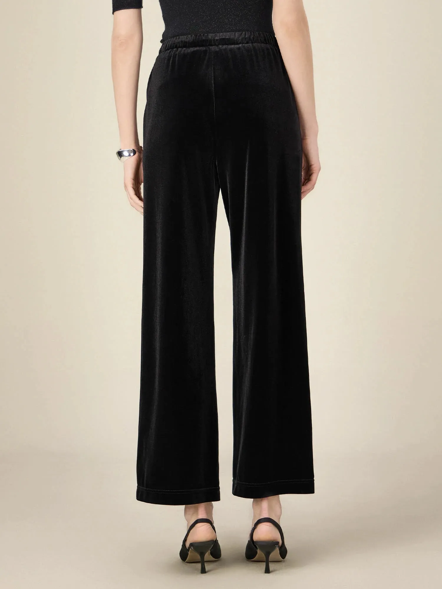 Amoretu Women's Velvet Elastic Waist Drawstring Pants