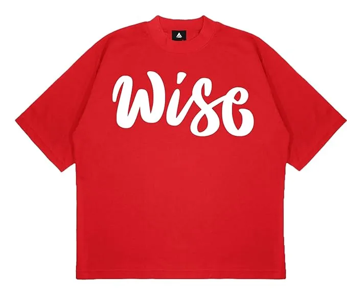ANGAR Cotton Drop Shoulder WISE Half Sleeves Oversized Fit Printed T-Shirt for Men