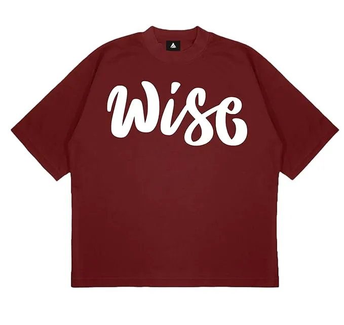ANGAR Cotton Drop Shoulder WISE Half Sleeves Oversized Fit Printed T-Shirt for Men