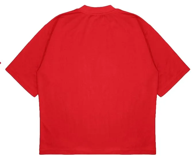 ANGAR Cotton Drop Shoulder WISE Half Sleeves Oversized Fit Printed T-Shirt for Men
