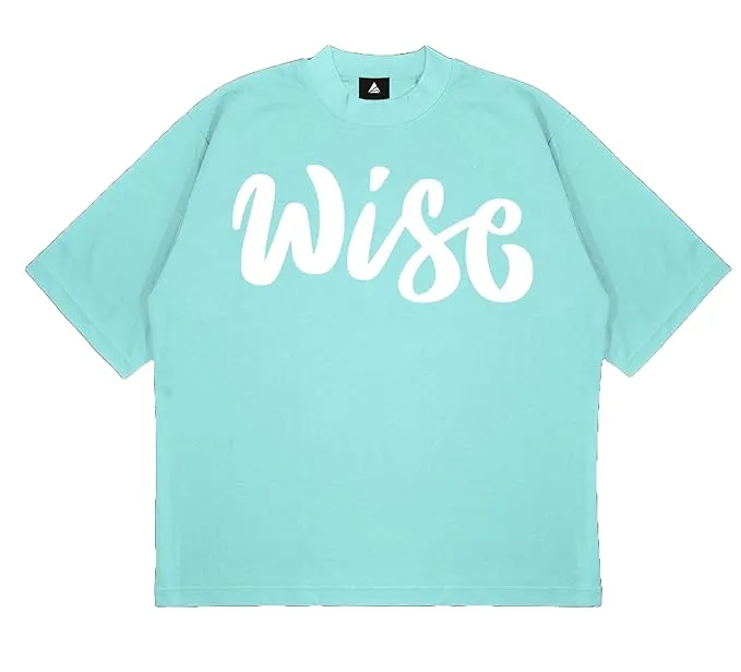 ANGAR Cotton Drop Shoulder WISE Half Sleeves Oversized Fit Printed T-Shirt for Men