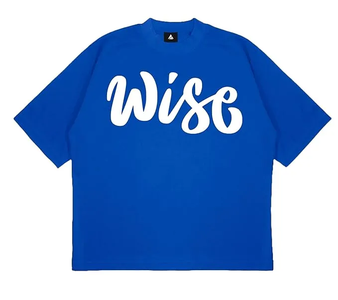 ANGAR Cotton Drop Shoulder WISE Half Sleeves Oversized Fit Printed T-Shirt for Men