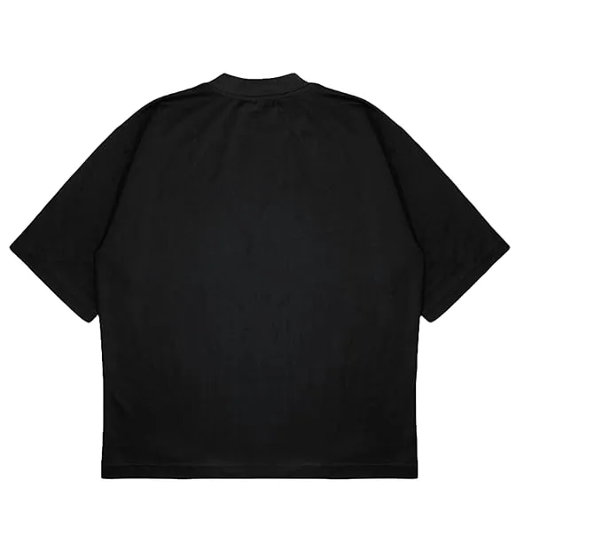 ANGAR Cotton Drop Shoulder WISE Half Sleeves Oversized Fit Printed T-Shirt for Men