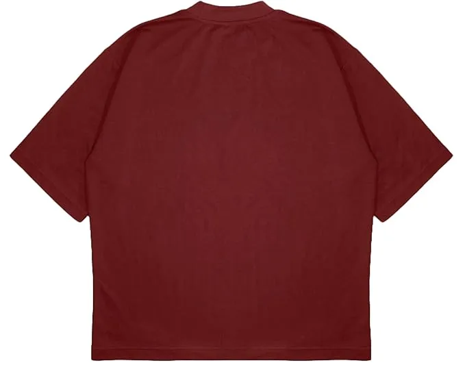 ANGAR Cotton Drop Shoulder WISE Half Sleeves Oversized Fit Printed T-Shirt for Men