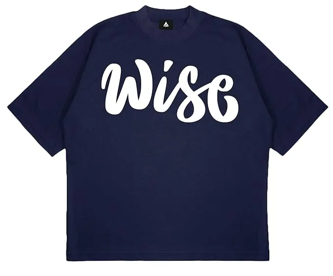 ANGAR Cotton Drop Shoulder WISE Half Sleeves Oversized Fit Printed T-Shirt for Men
