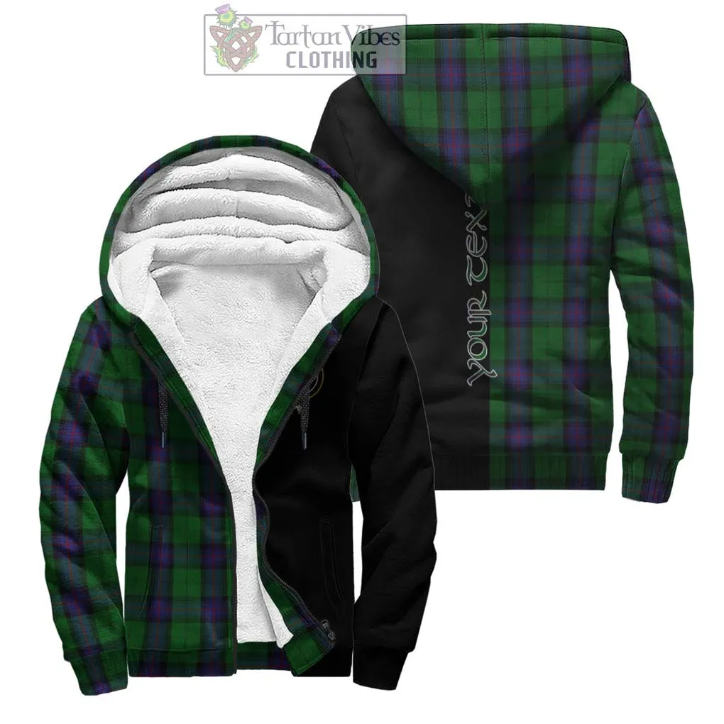 Armstrong Tartan Sherpa Hoodie with Family Crest and Half Of Me Style
