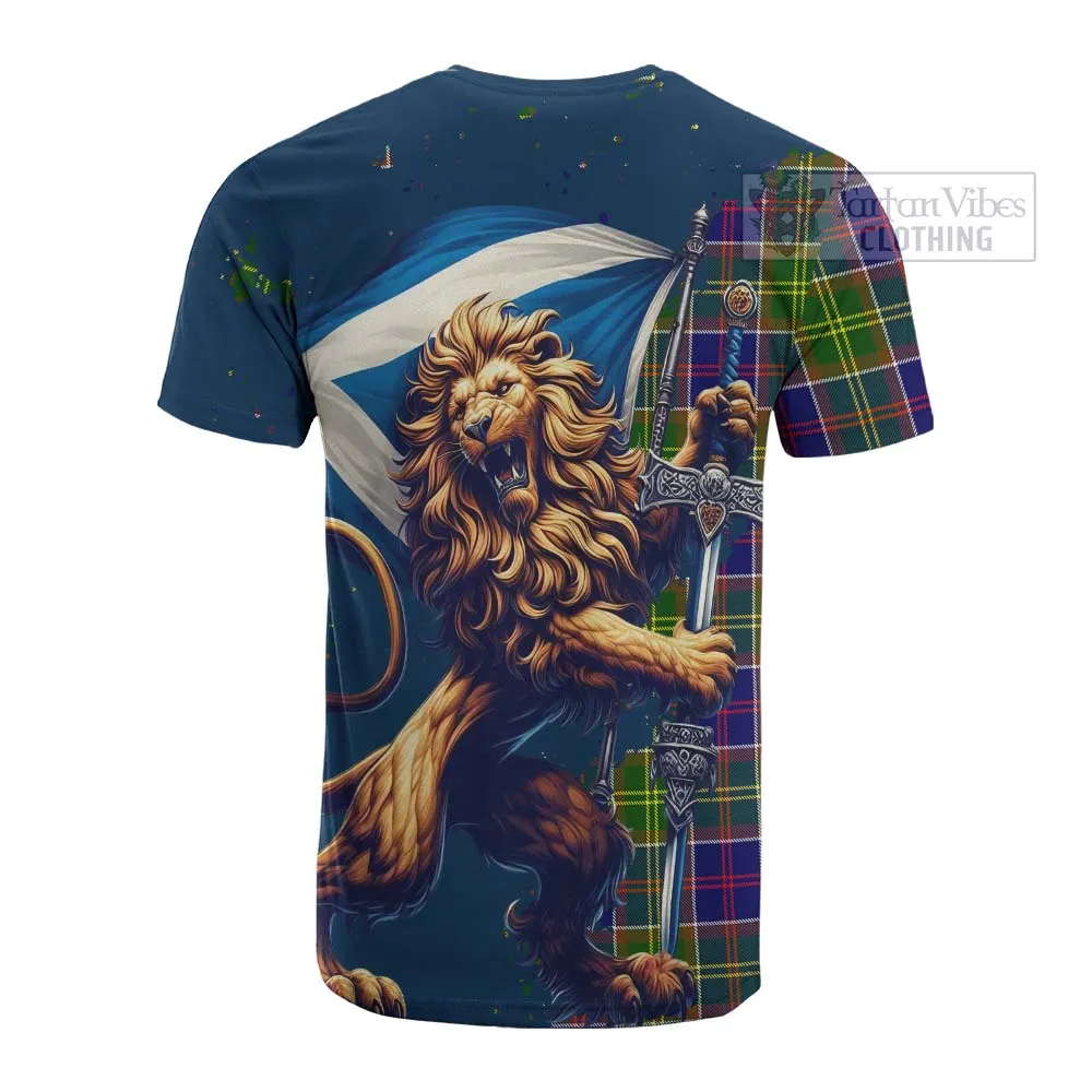 Arnott Tartan Family Crest Cotton T-shirt with Scottish Majestic Lion
