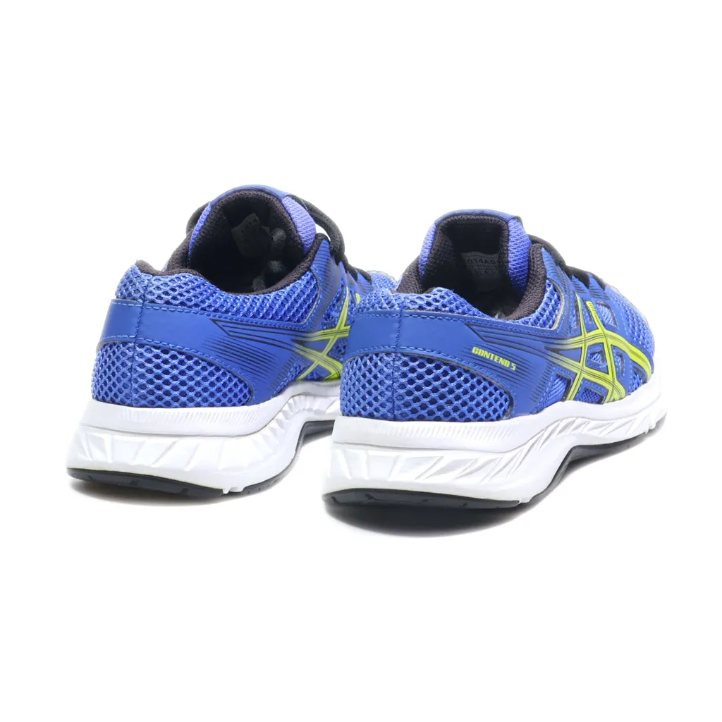 Asics Contend 5 Sport Shoes Leather Blue Colour For Women