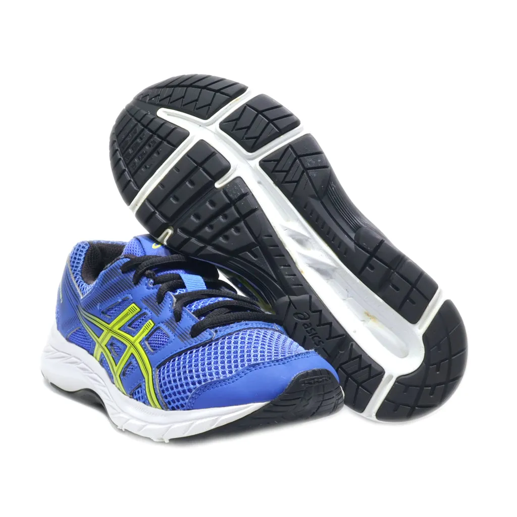 Asics Contend 5 Sport Shoes Leather Blue Colour For Women