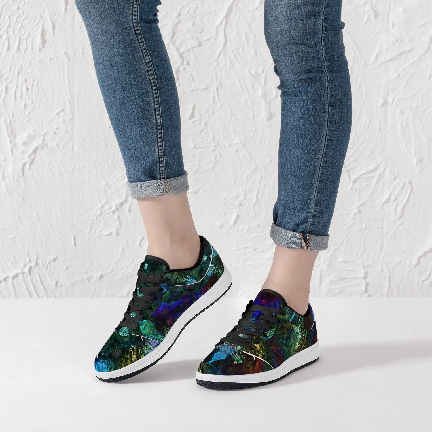 Azule Psychedelic Split-Style Low-Top Sneakers