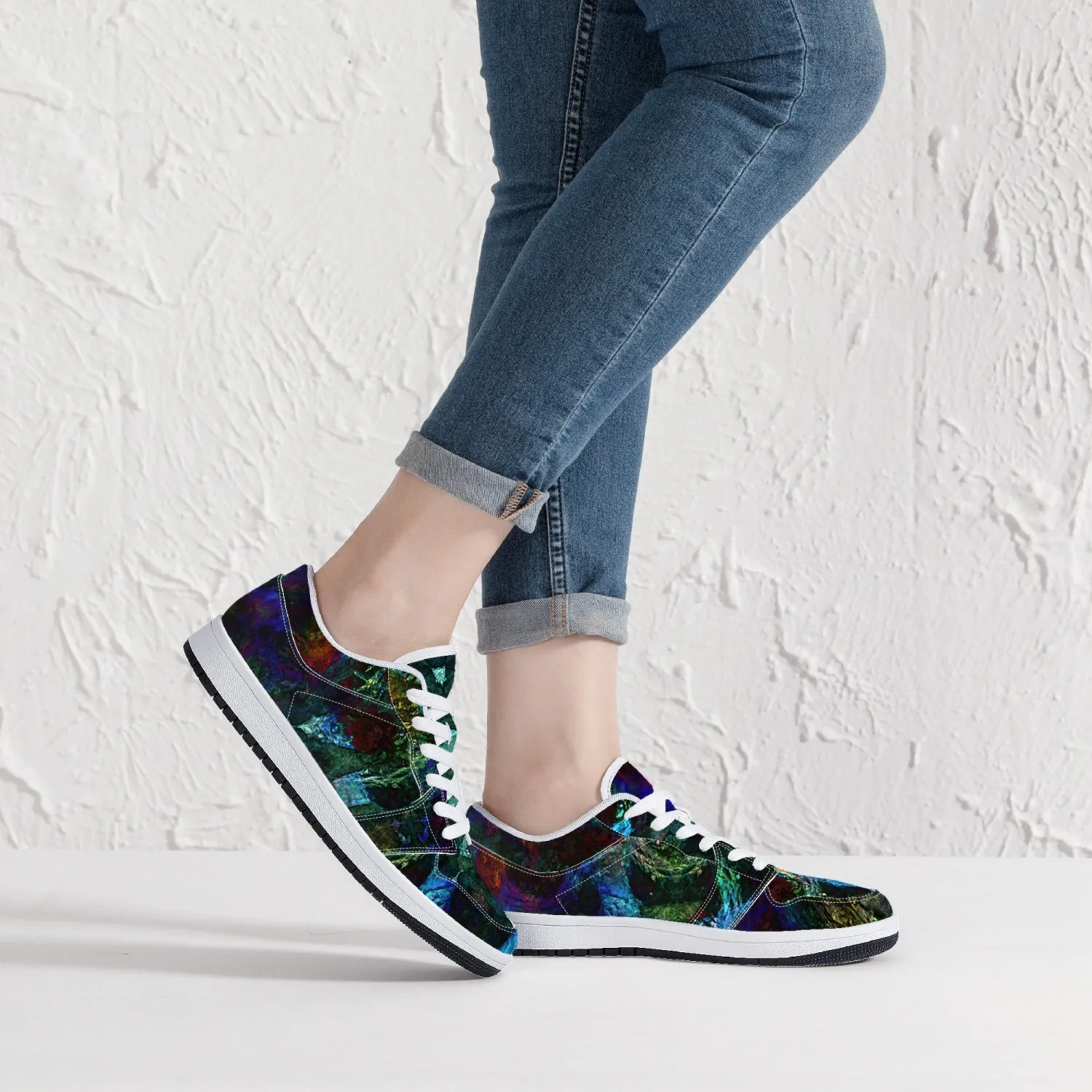 Azule Psychedelic Split-Style Low-Top Sneakers