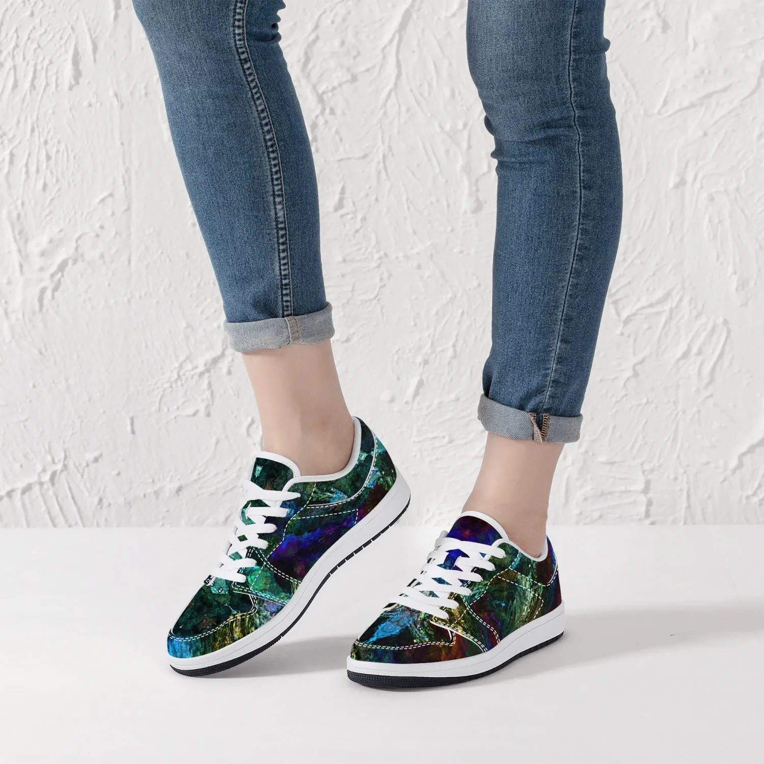 Azule Psychedelic Split-Style Low-Top Sneakers