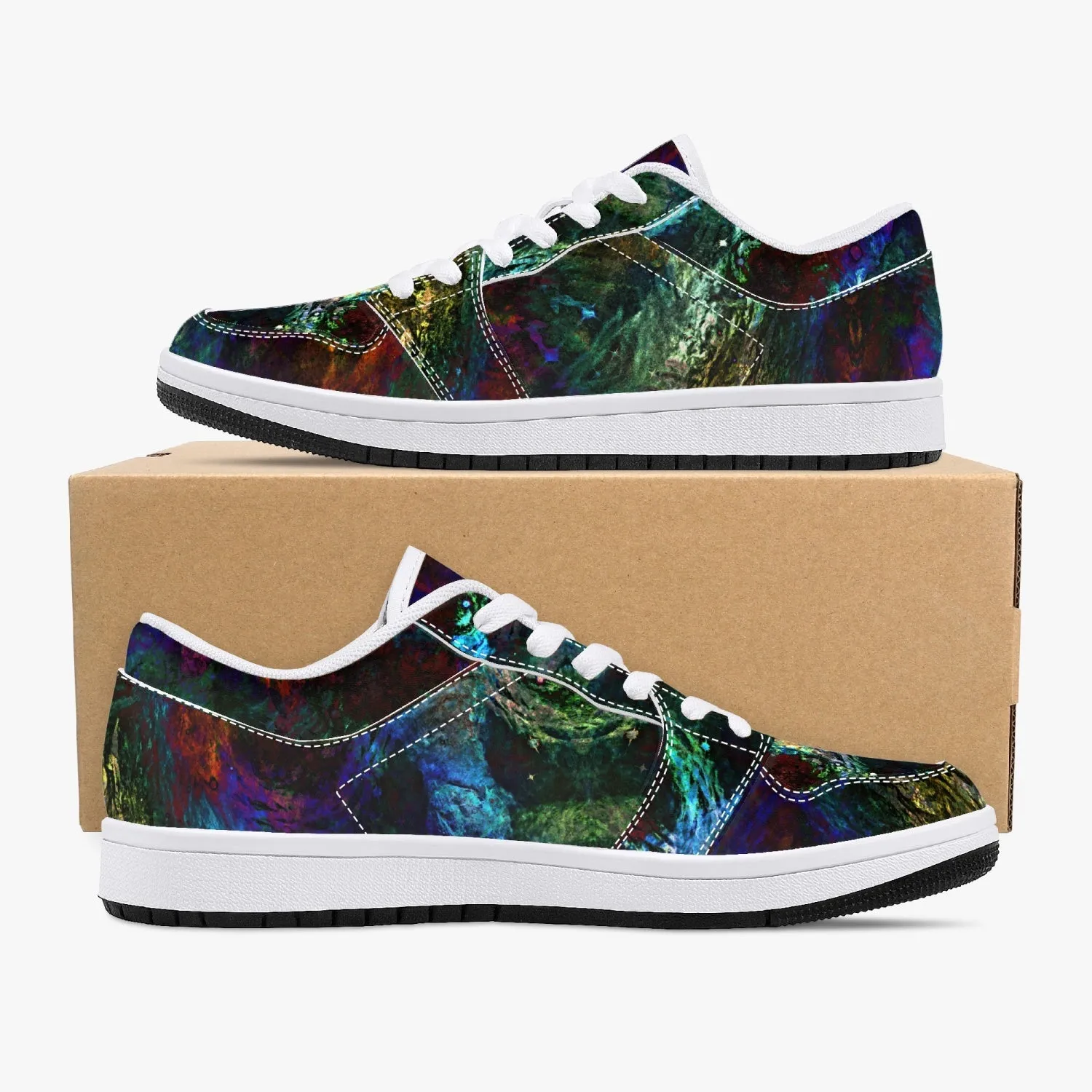 Azule Psychedelic Split-Style Low-Top Sneakers