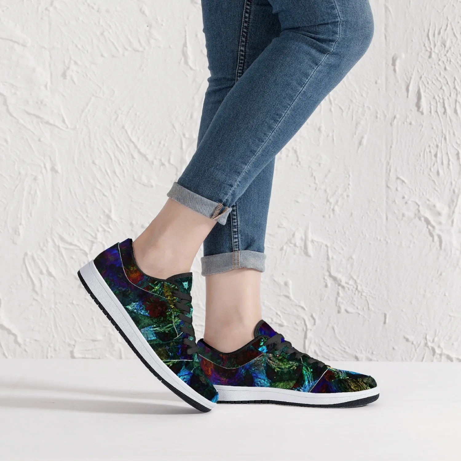Azule Psychedelic Split-Style Low-Top Sneakers
