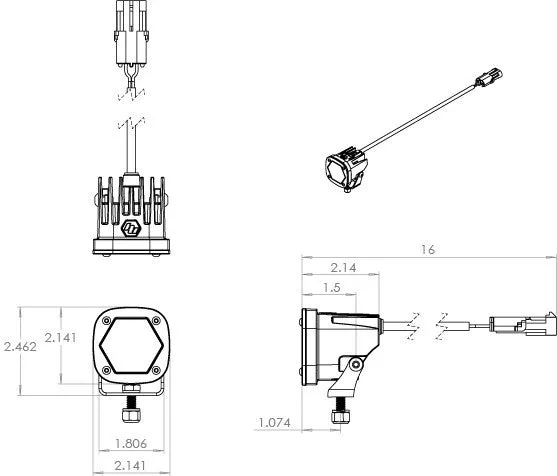 Baja Designs S1 Black LED Auxiliary Light Pod Pair - Universal