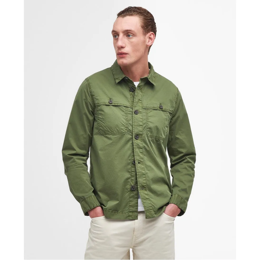 Barbour Sidlaw Lightweight Overshirt MOS0306GN38 Palm Leaf
