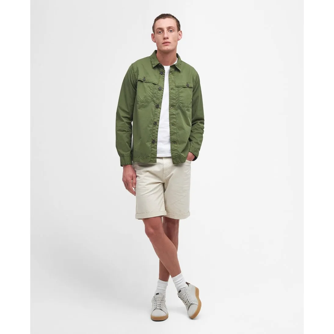 Barbour Sidlaw Lightweight Overshirt MOS0306GN38 Palm Leaf