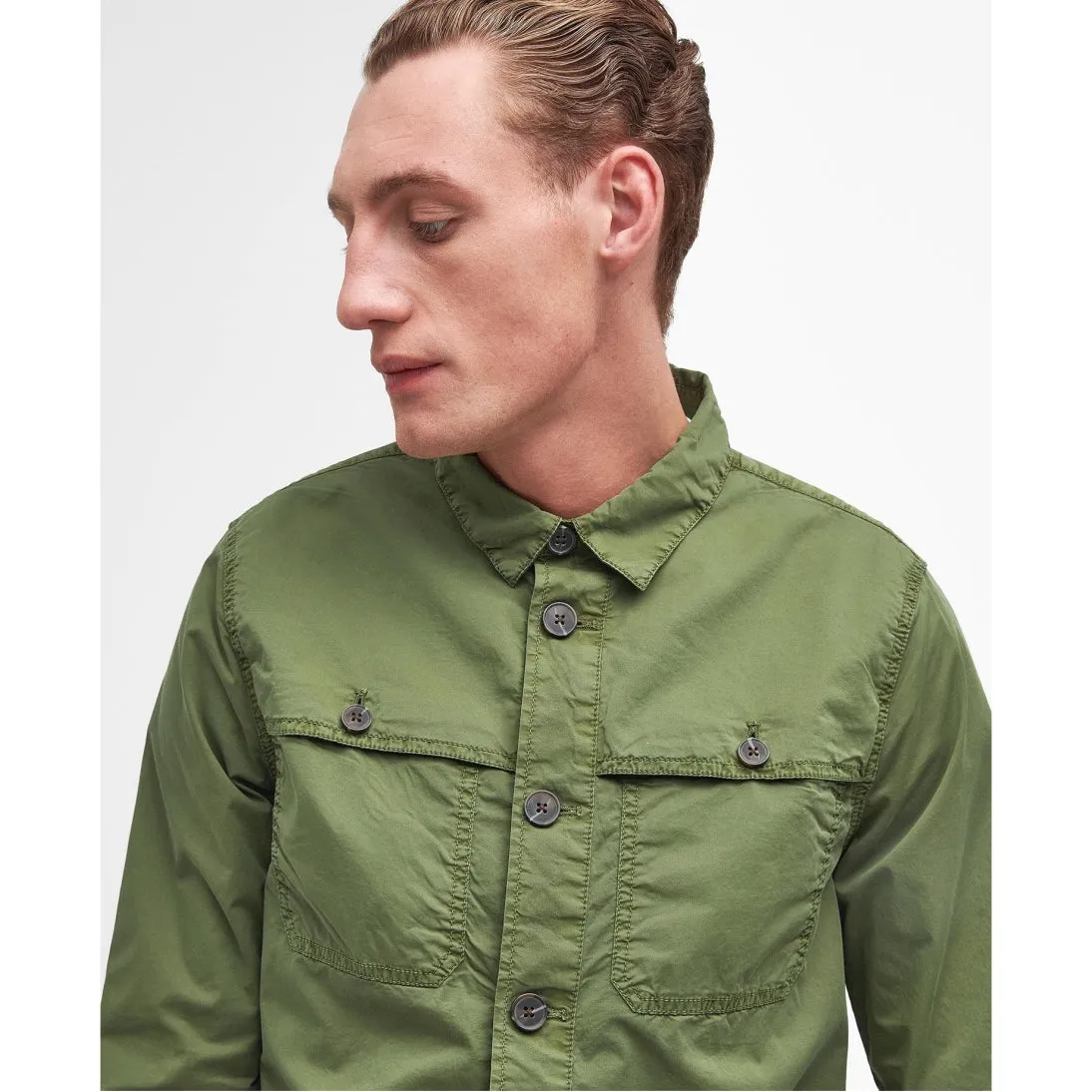 Barbour Sidlaw Lightweight Overshirt MOS0306GN38 Palm Leaf
