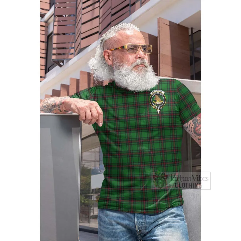 Beveridge Tartan Cotton T-shirt with Family Crest Celtic Skull Style