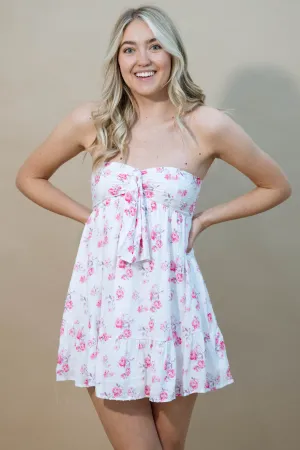 Brooke Floral Mini Dress - Pink