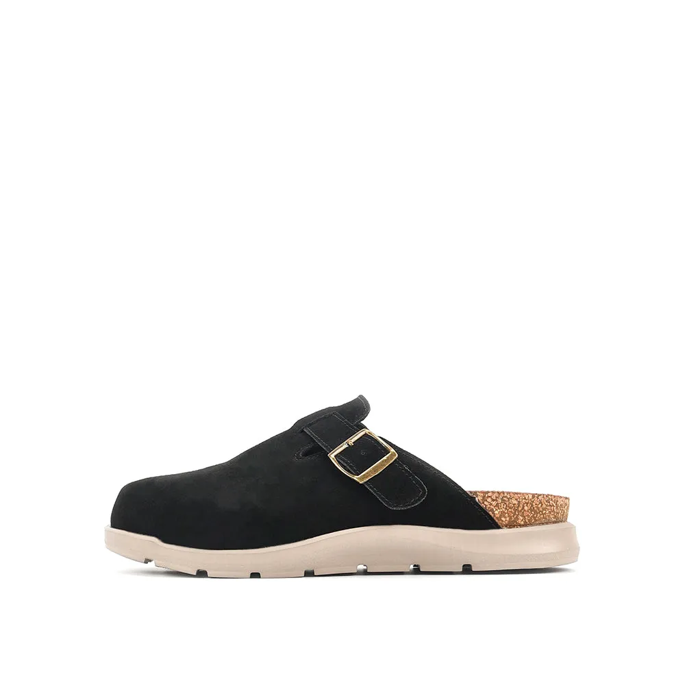 camel active Women Trinity 1 Buckled Clogs Sandals -752407-CV01SV-1-BLACK