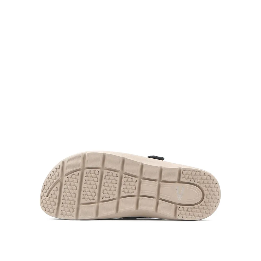 camel active Women Trinity 1 Buckled Clogs Sandals -752407-CV01SV-1-BLACK