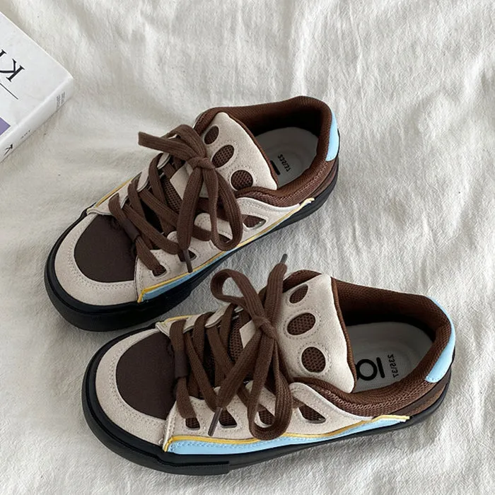Chocolate Wave Skater Sneakers