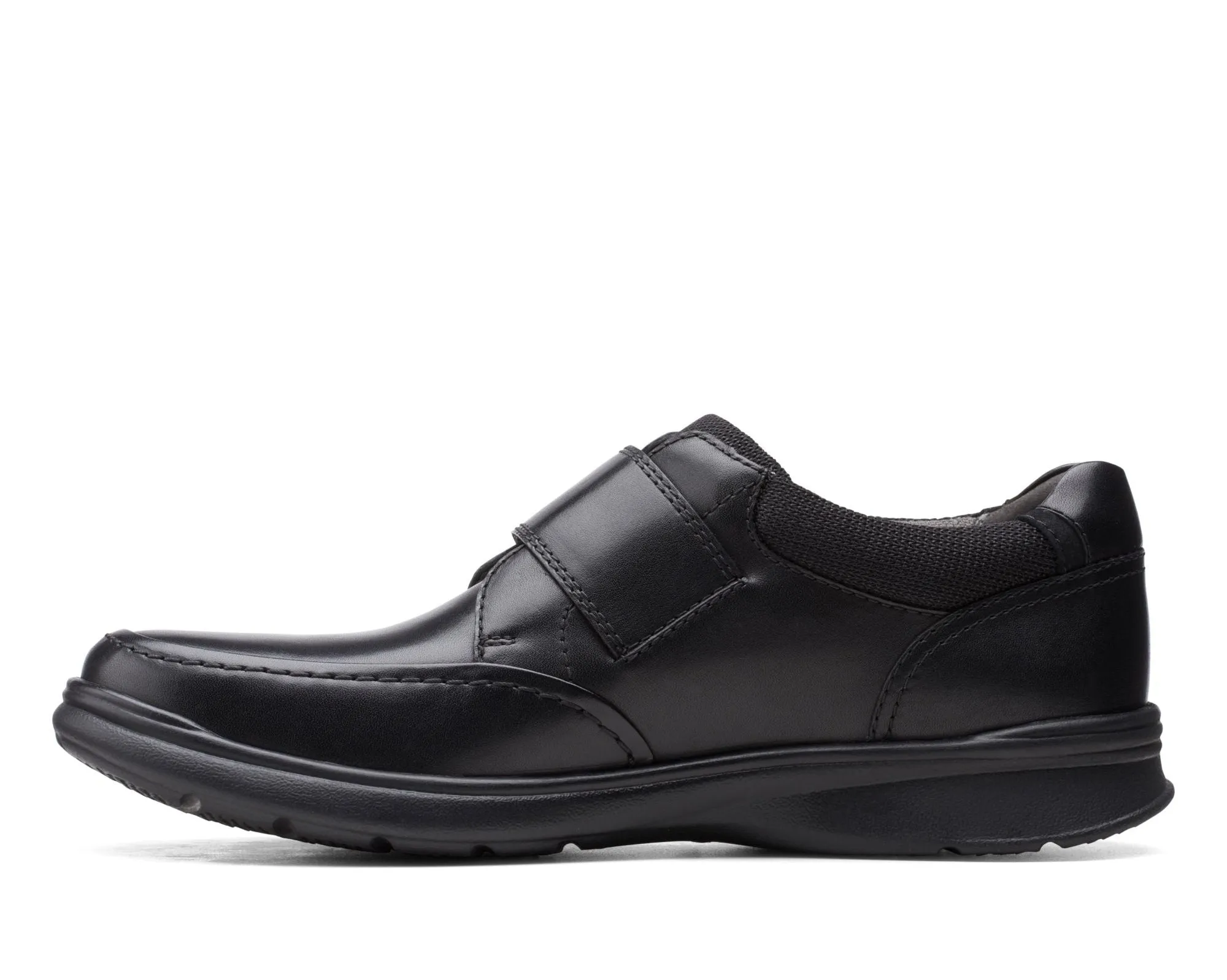 Clarks Cotrell Strap Black Smooth Leather - Standard Width
