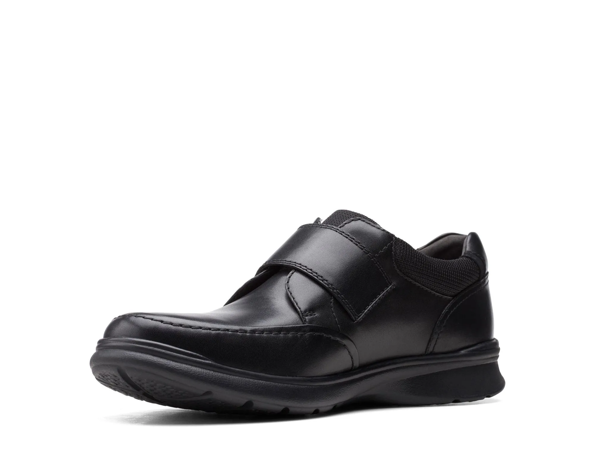 Clarks Cotrell Strap Black Smooth Leather - Standard Width